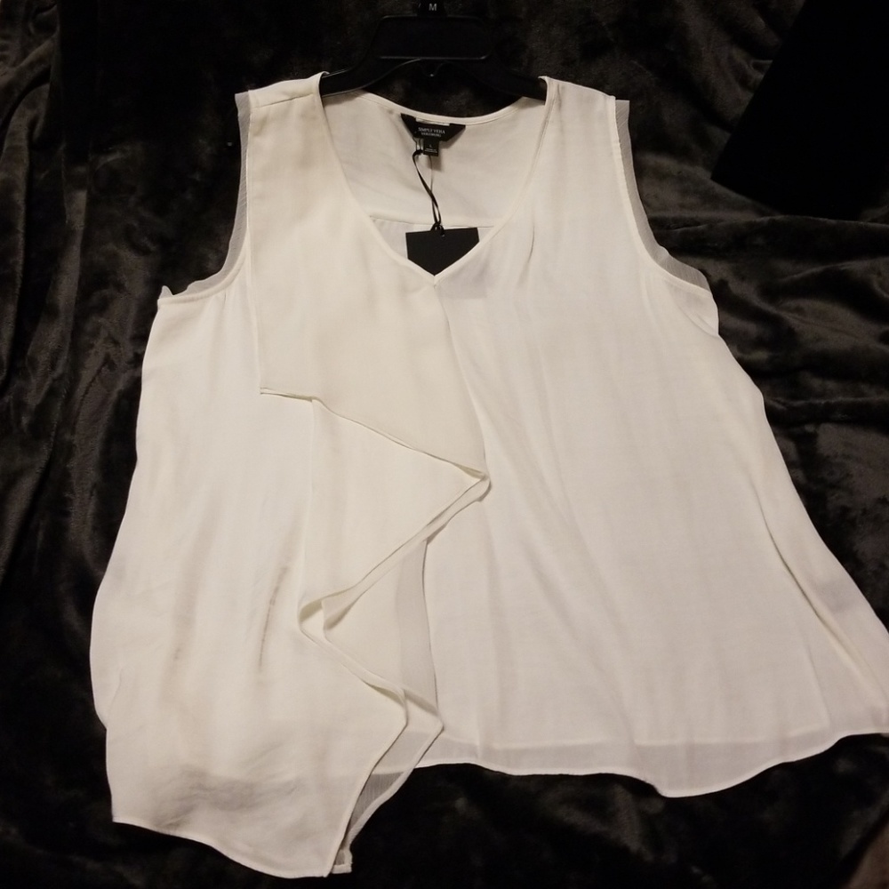Simply Vera off white sleeveless top NWT